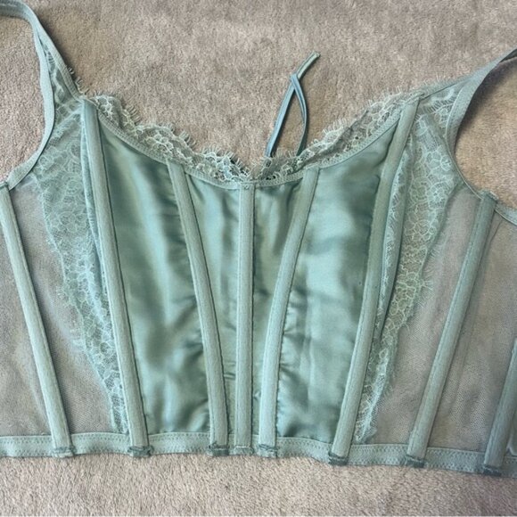 Victoria's Secret Dream Angels Sagebrush Green Corset Bustier - Picture 7 of 9